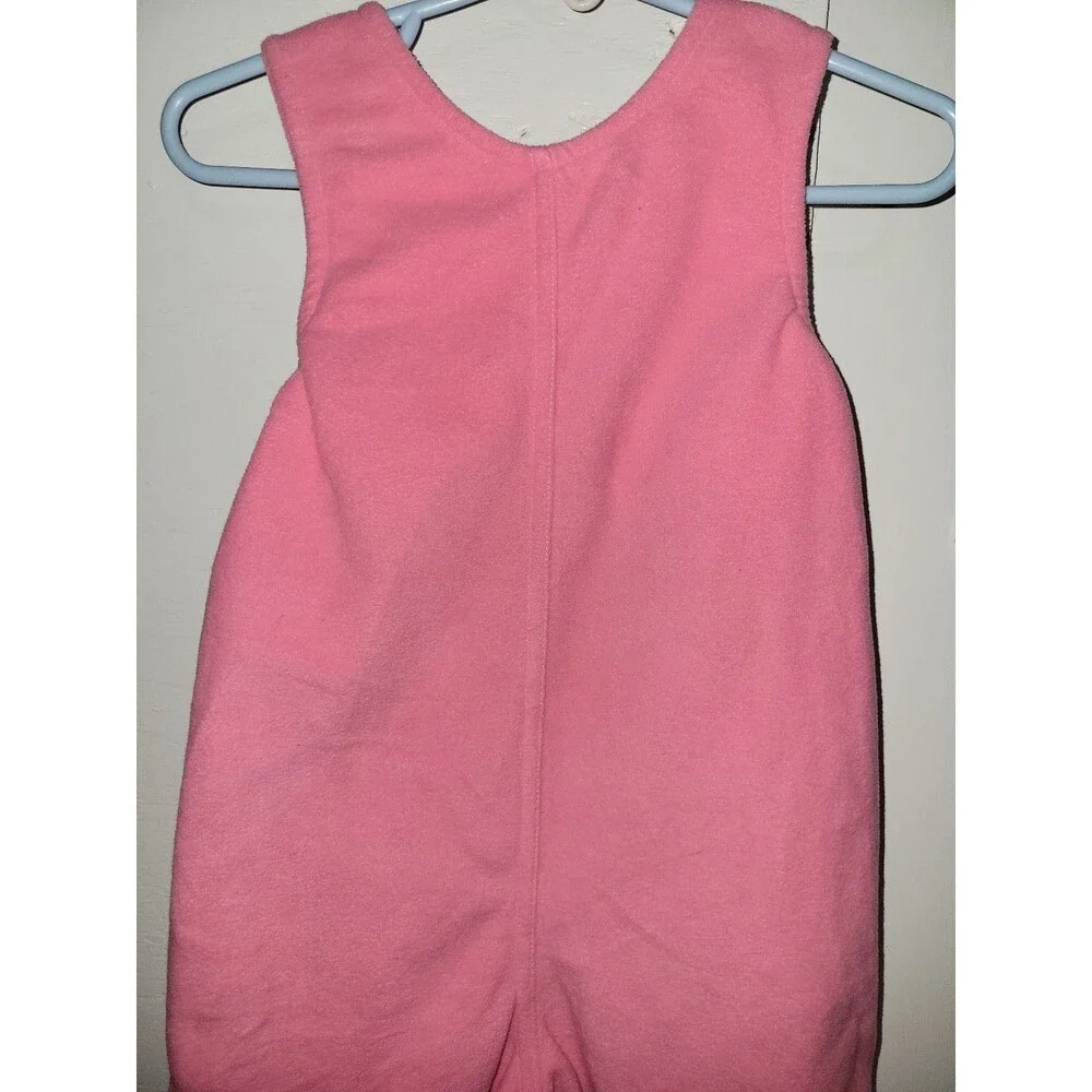 Baby Girl Pink Heart Overalls Jumpsuit AA88